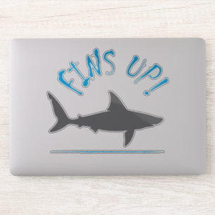Sticker Fins Up Great White Shark Plongée sous-marine Funn
