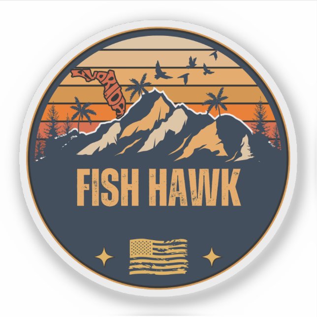 Sticker Fish Hawk, Floride  (Devant)