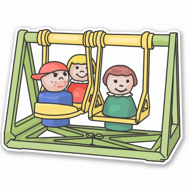 Sticker Fisher Price Little People Sur Le Porte-monnaie (Devant)