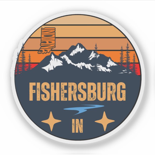 Sticker Fishersburg, Indiana (Devant)