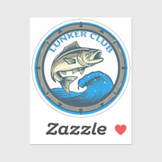 Sticker Fishing Club Logo "Lunker Club"