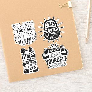 Sticker Fitness Bundle Work out Gym Set Motivational