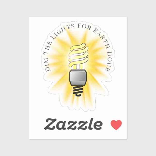 Sticker FL Bulle Dim Les Lumières Heure Terre (Feuille)