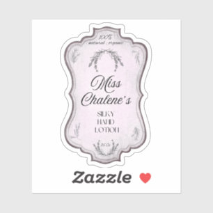 Sticker Flacon de lotion à la camomille vintage rose antiq