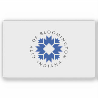 Sticker Flag of Bloomington, Indiana, USA