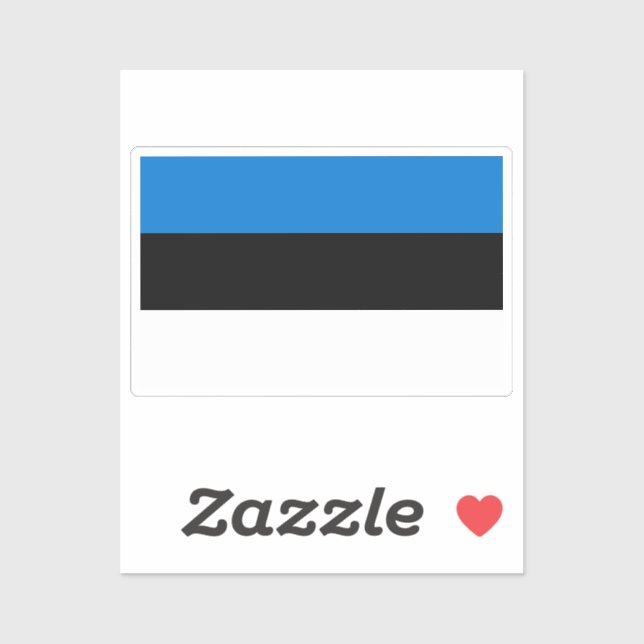 Sticker Flag of Estonia custom-cut  (Feuille)