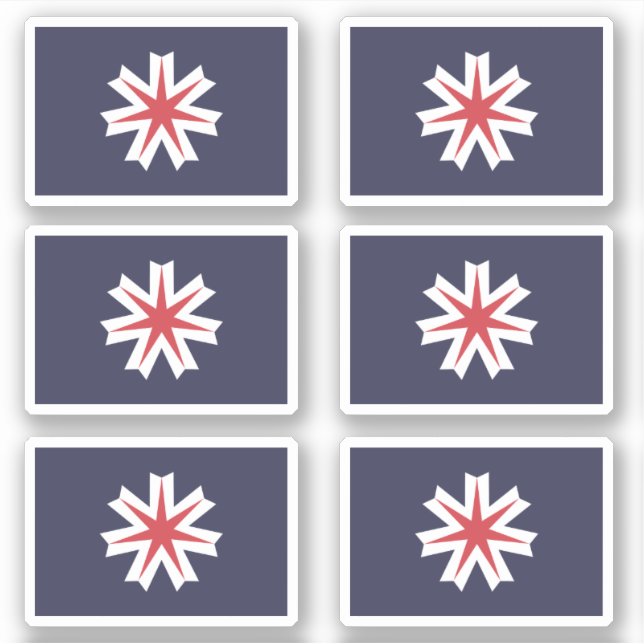 Sticker Flag of Hokkaido Prefecture, Japan (Devant)