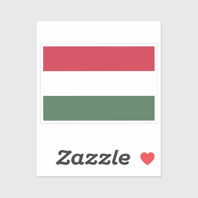 Sticker Flag of Hungary custom-cut  (Feuille)