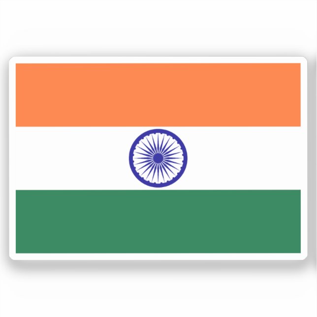 Sticker Flag of India custom-cut  (Recto)
