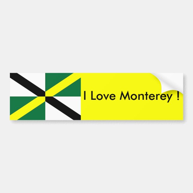 Sticker Flag of Monterey, California State, USA (Front)