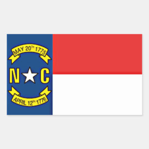 Sticker, Flag of North Carolina, Sticker