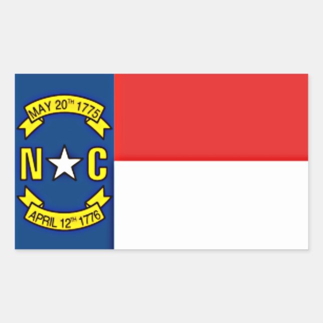 Sticker, Flag of North Carolina, Sticker (Front)