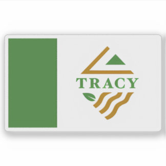 Sticker Flag of Tracy, California, USA