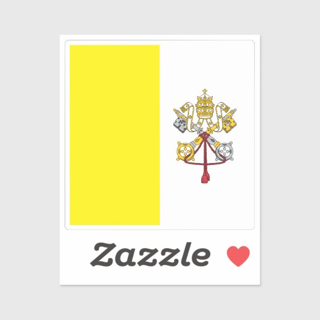 Sticker Flag of Vatican city custom-cut  (Feuille)