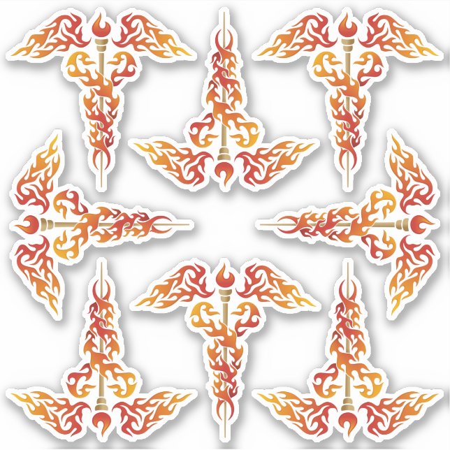 Sticker Flames Caduceus (Devant)