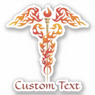 Sticker Flames Caduceus