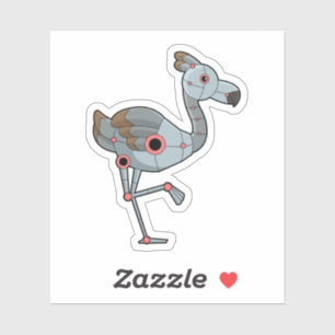 Sticker Flamingo as Robot