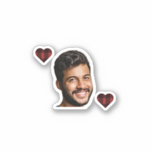 Sticker Flanelle & fizz hiver rouge & noir enterrement de 