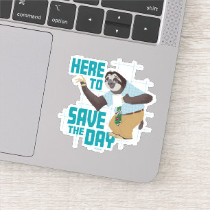 Sticker Flash Slothmore - Ici pour sauver la journée