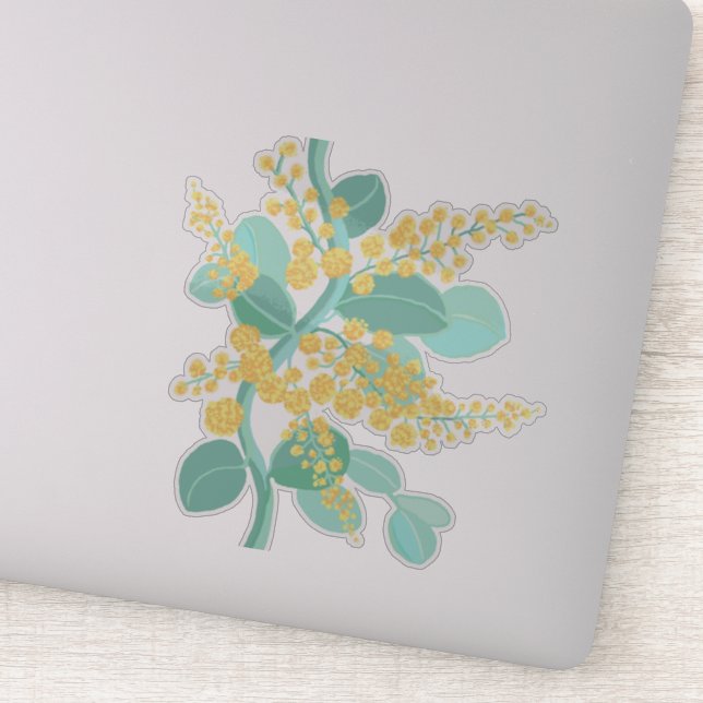 Sticker Fleur de hochet d'or australien (Détail)