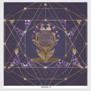 Sticker Fleur de la vie Lotus - Ornement de la géométrie