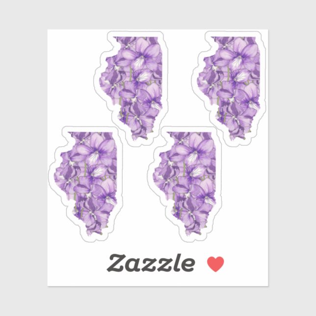 Sticker Fleur de l'Illinois (Feuille)