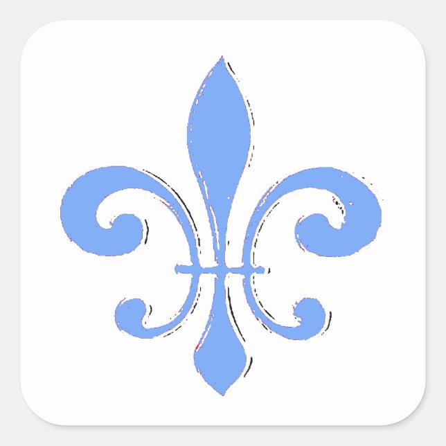 Sticker Fleur De Lis Bleu (Devant)