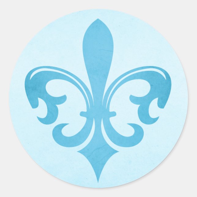 sticker Fleur de lis bleu (Devant)