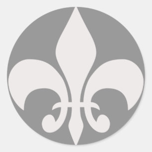 Sticker Fleur de Lise en Smokey Grays