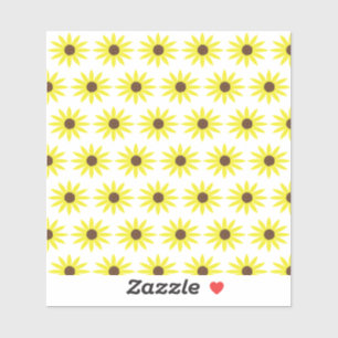 Sticker Fleur de tournesol Florale Motif Golden Jaune Fleu