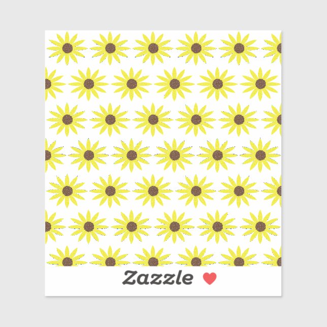Sticker Fleur de tournesol Florale Motif Golden Jaune Fleu (Feuille)