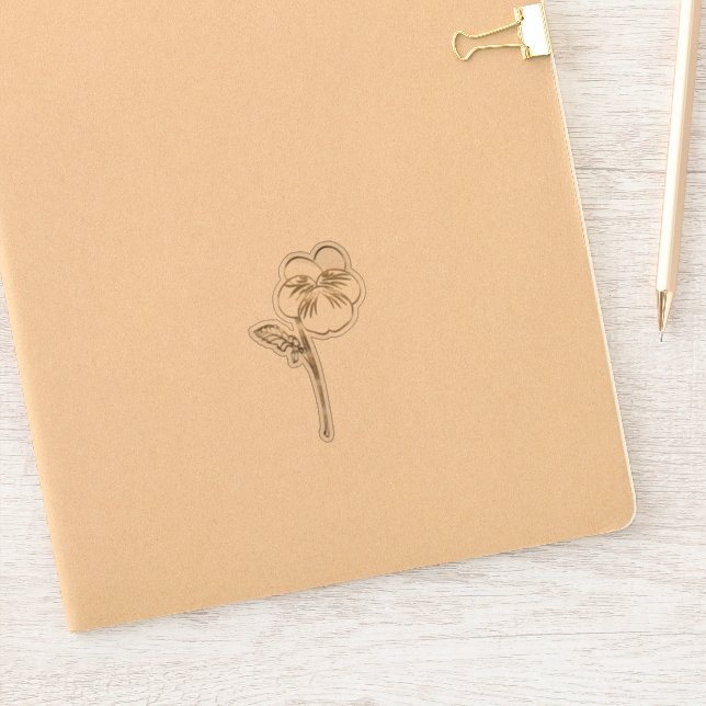 Sticker Fleur de violet d'or (Carnet)