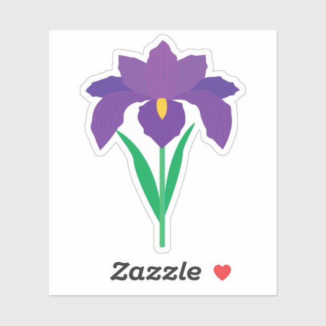 Sticker Fleur d'Iris (Feuille)