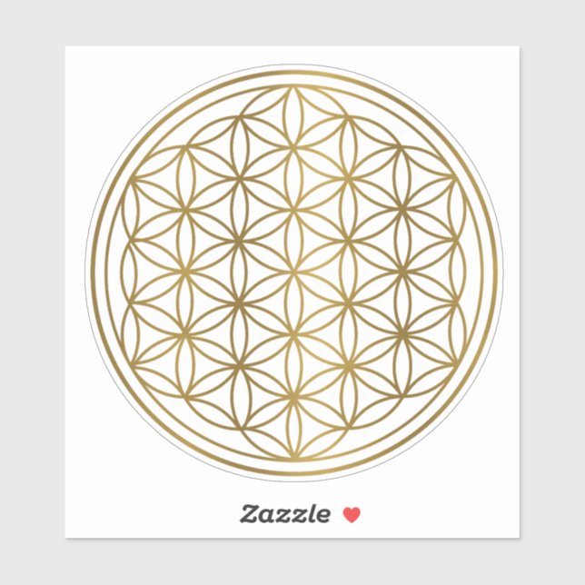 Sticker Fleur d'or de la vie (Feuille)