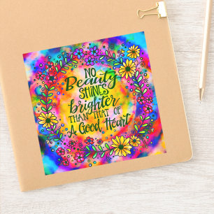 Sticker Fleur gaie Un Bon Coeur Coloré Plutôt