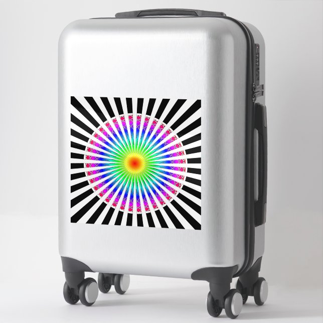 Sticker Fleur hypnotique (Sur valise)