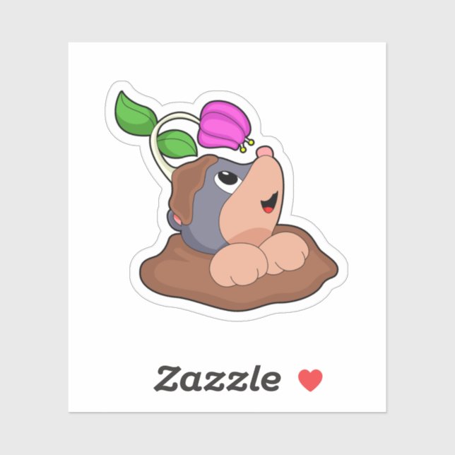 Sticker Fleur Mole Earth (Feuille)