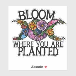 Sticker Fleur où vous êtes planté