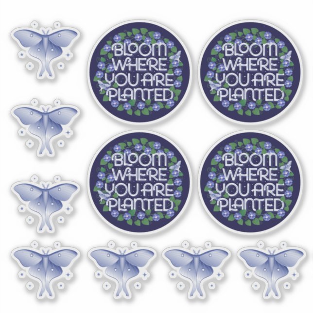 Sticker Fleur où vous êtes planté Vinyle transparent (Devant)