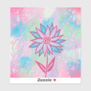 Sticker Fleur Pastel à main mignonne
