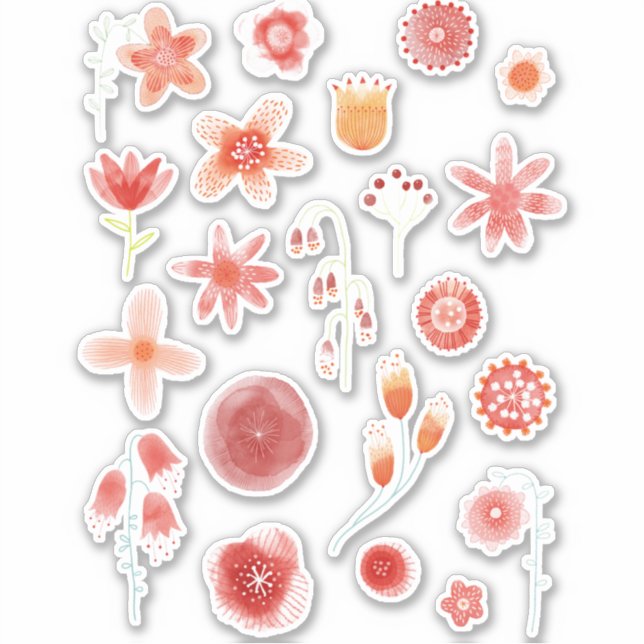Sticker Fleur sauvage aquarelle (Devant)