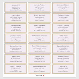 Sticker Fleur sauvage Fern Lavender Mariage Adresse client