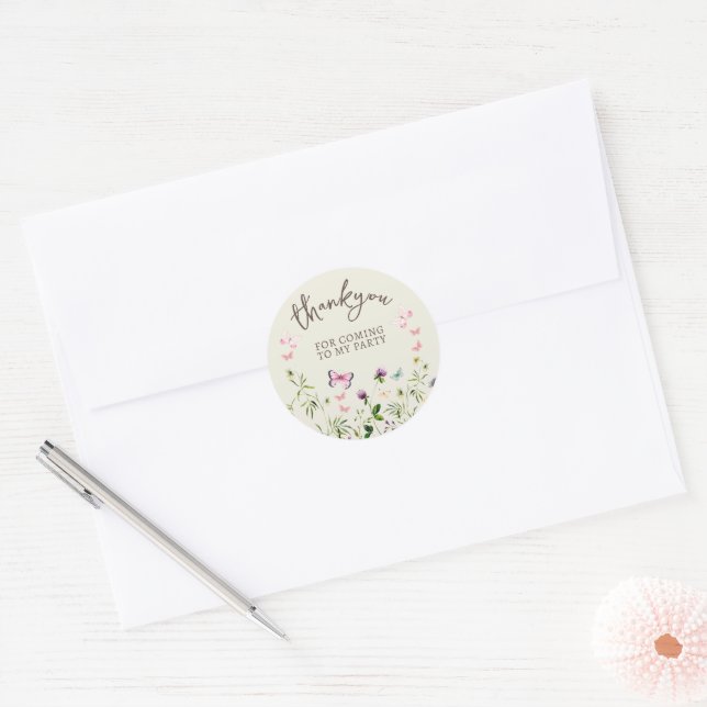 Sticker Fleur sauvage pour la fête du Merci (Enveloppe)