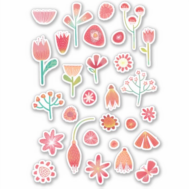 Sticker Fleurs de fête de la nature (Devant)