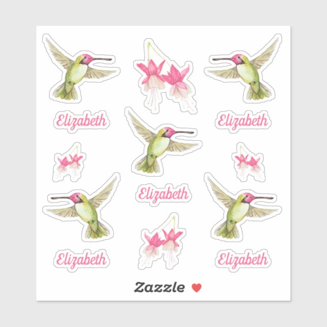 Sticker Fleurs de Fuchsia Vinyl (Feuille)