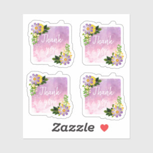 Sticker Fleurs de printemps fraîches Merci
