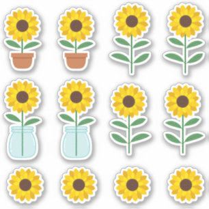 Sticker Fleurs de soleil