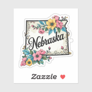 Sticker Fleurs du Nebraska - Fleurs sauvages Nebraska