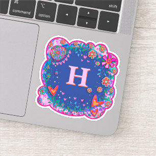 Sticker Fleurs et Coeurs Boho tendance Inspiritisme initia