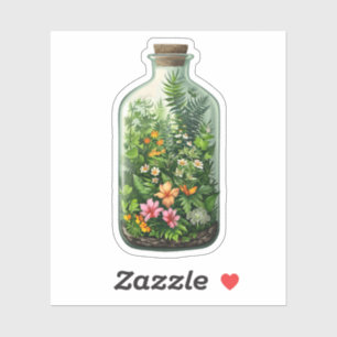 Sticker Fleurs sauvages dans une bouteille
